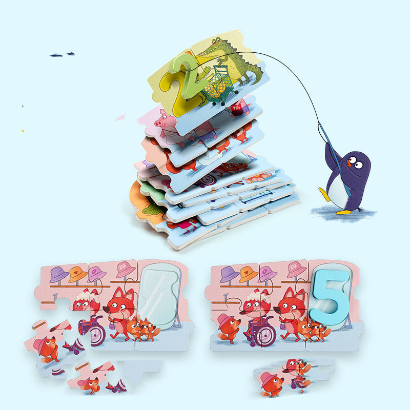 Wooden Numbers And Letters Puzzle Toy