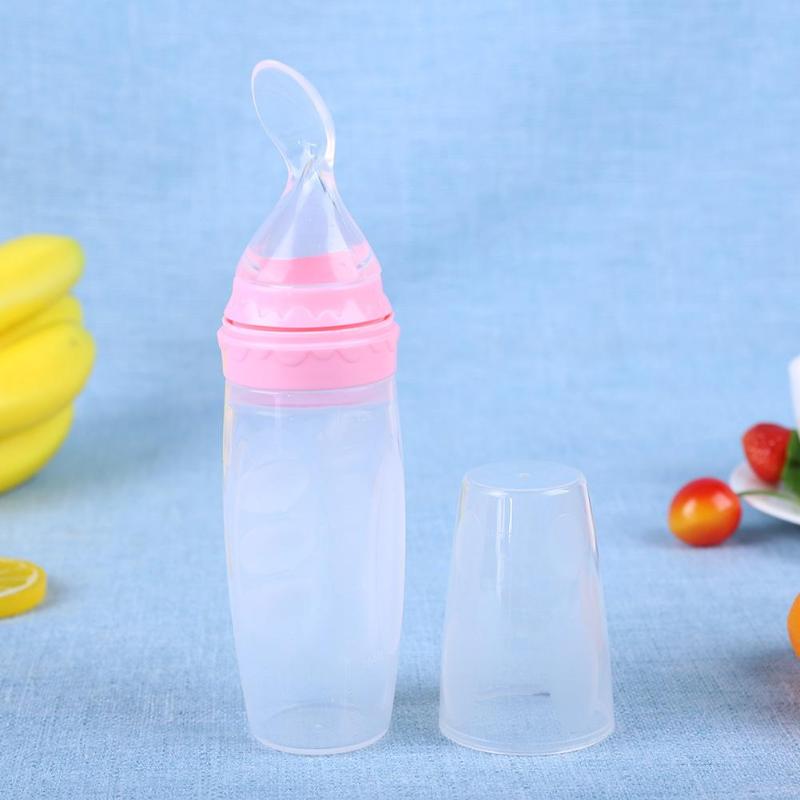 Silicone Baby Squeeze Feeding Spoon