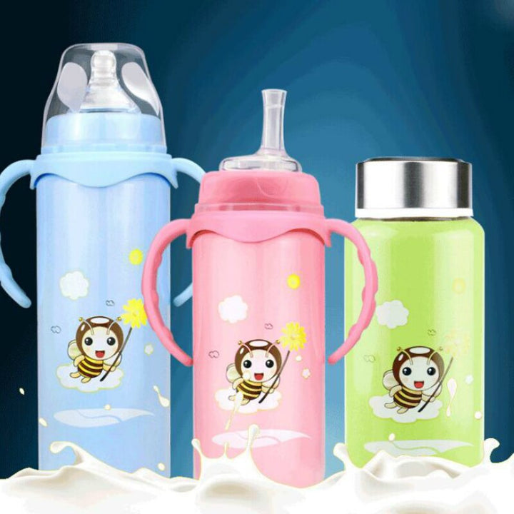Stainless Steel Baby Insulated Feeding Bottle