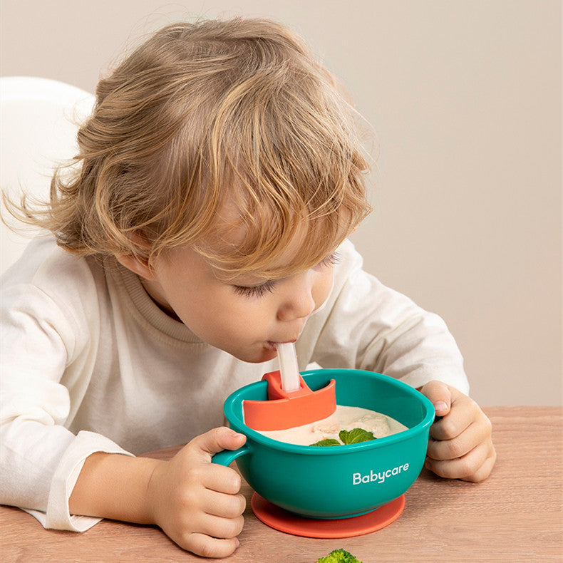 3 In 1 Baby Feeding Snack Bowl With Straw
