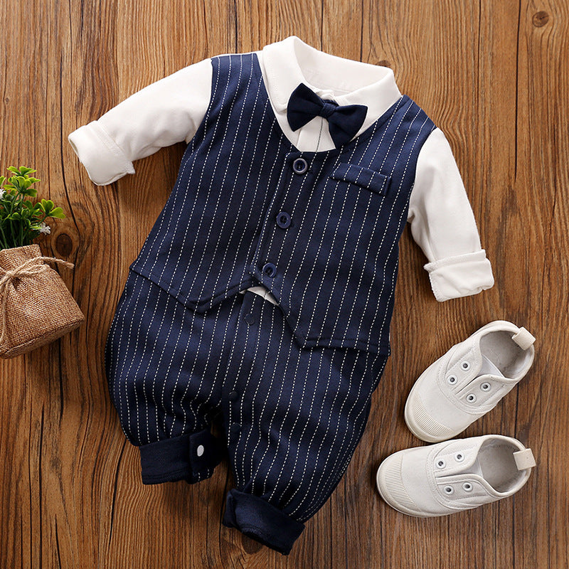 Spring Autumn Baby Gentleman Long Sleeve Jumpsuit
