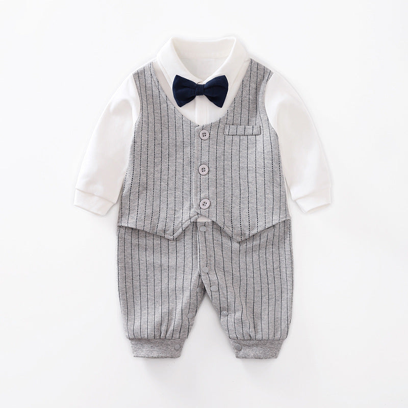 Spring Autumn Baby Gentleman Long Sleeve Jumpsuit