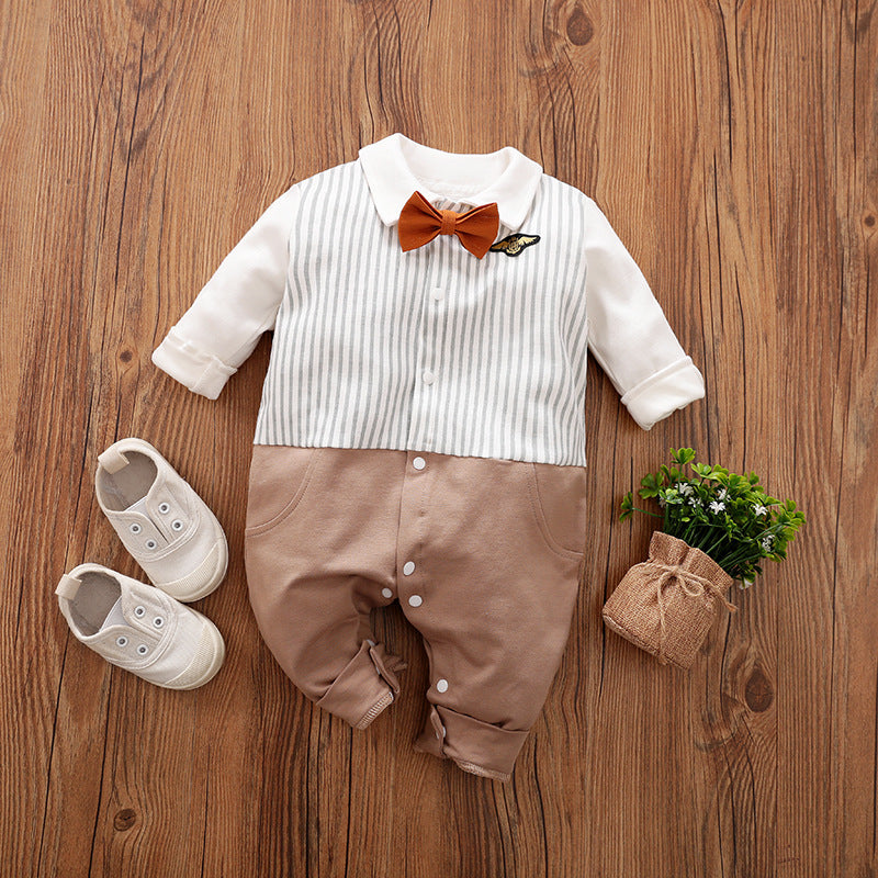 Spring Autumn Baby Gentleman Long Sleeve Jumpsuit