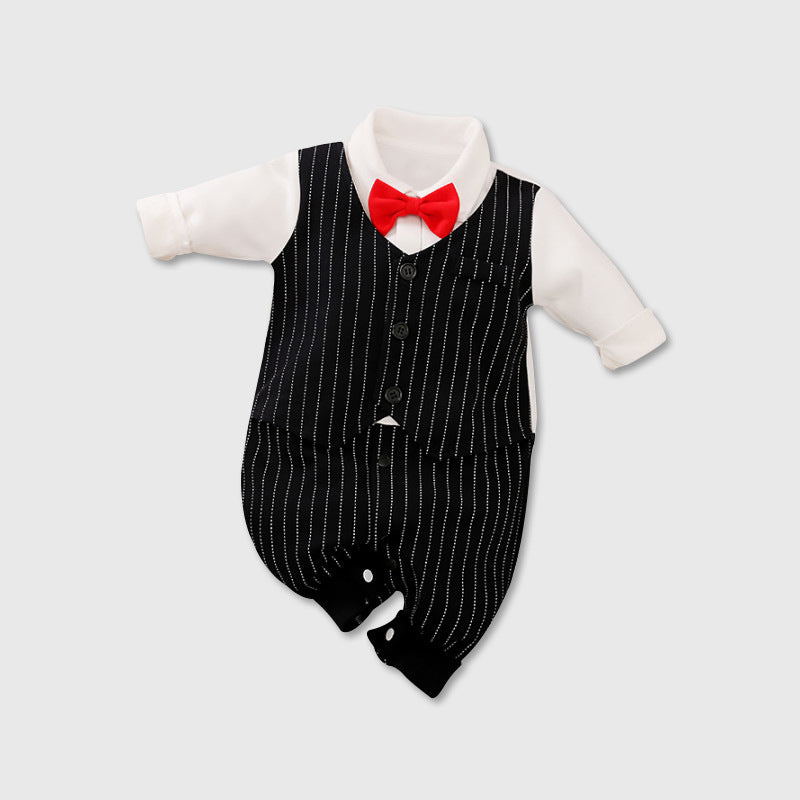Spring Autumn Baby Gentleman Long Sleeve Jumpsuit