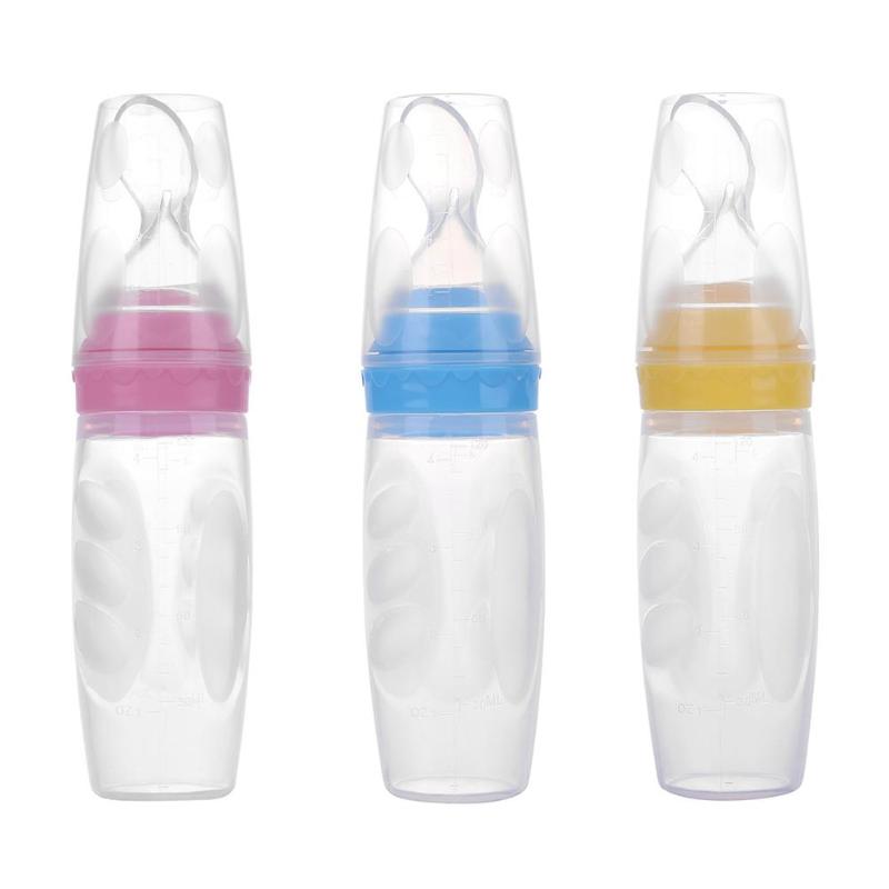 Silicone Baby Squeeze Feeding Spoon
