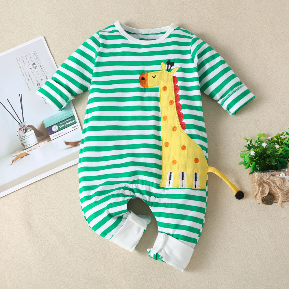 Baby Christmas Deer Cartoon Romper Jumpsuit