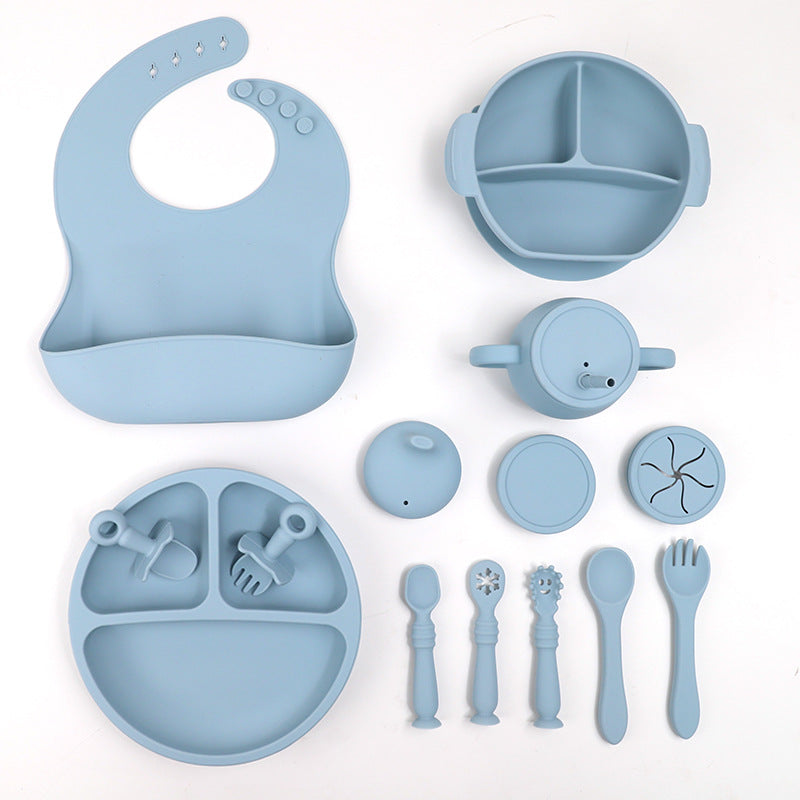 Silicone Baby Feeding Tableware Set 15 Piece