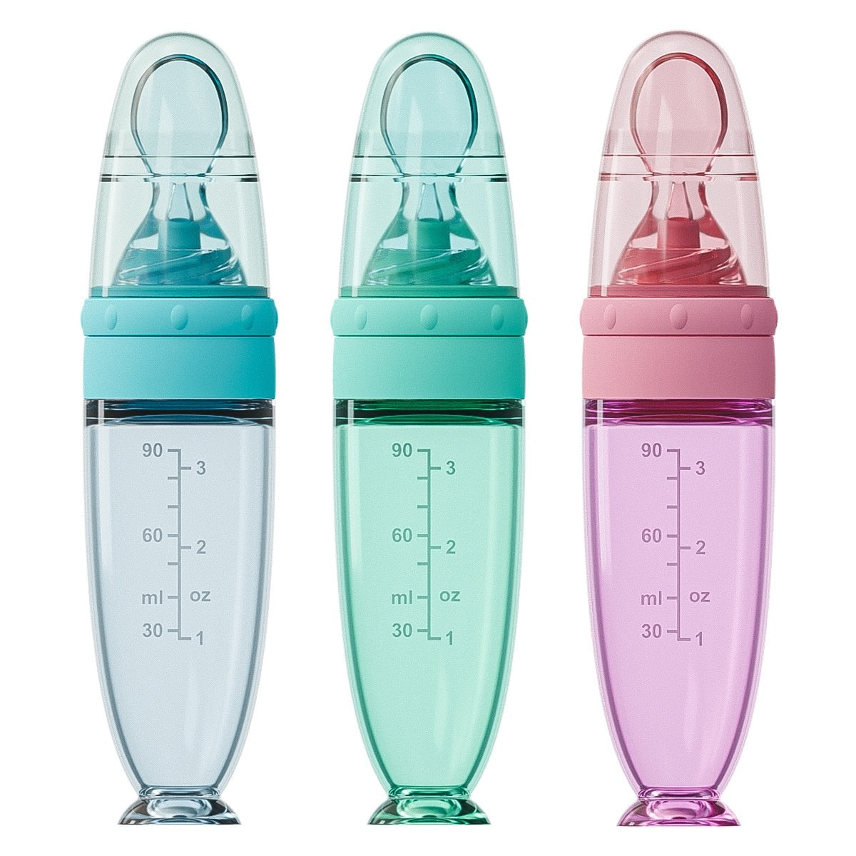 Silicone Baby Feeding Squeeze Spoon