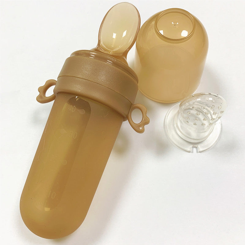 Silicone Baby Rice Cereal Feeding Spoon Bottle