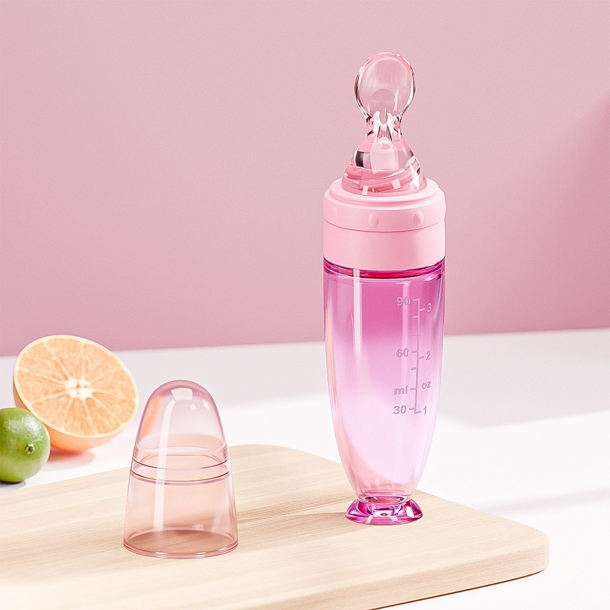Silicone Baby Feeding Squeeze Spoon