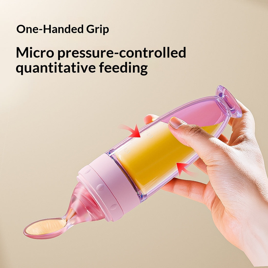 Silicone Baby Feeding Squeeze Spoon