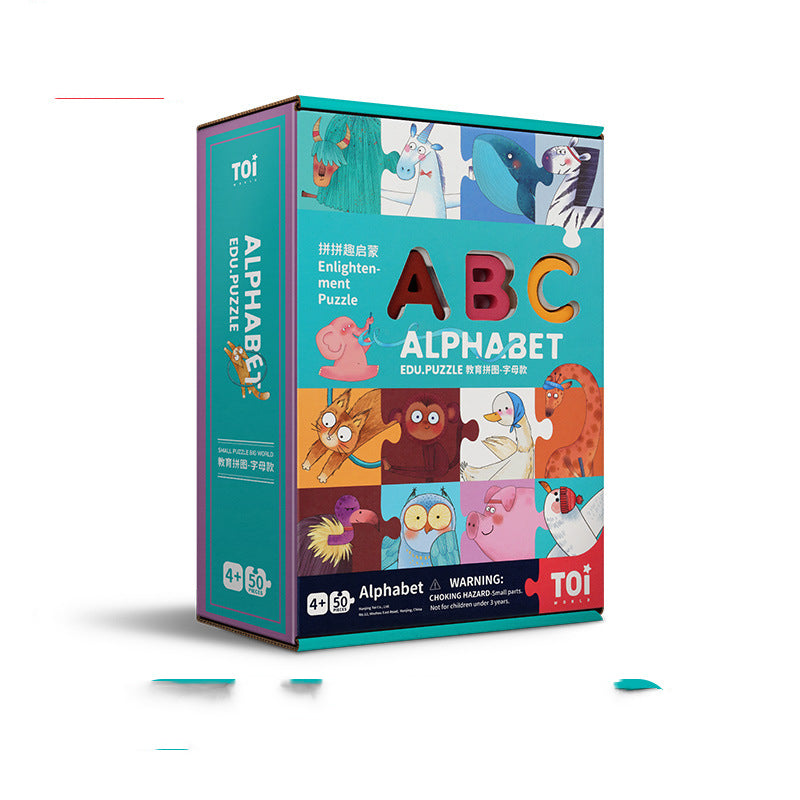 Wooden Numbers And Letters Puzzle Toy