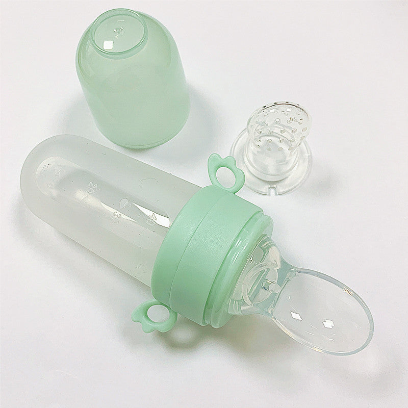 Silicone Baby Rice Cereal Feeding Spoon Bottle