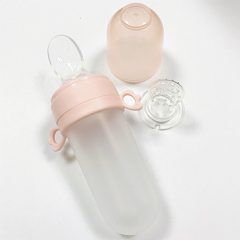Silicone Baby Rice Cereal Feeding Spoon Bottle
